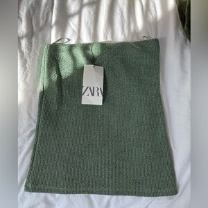 Zara Green Textured Sweater